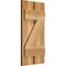 Ekena Millwork Spaced Board-n-Batten Shutters w/Z-Bar, Rough Sawn Western Red Cedar, 11 1/4W x 22H, PR RBS06Z11X022RWR - alternate 5